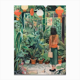 In The Garden Kairakuen Japan 2 Canvas Print
