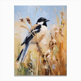 Bird Painting Magpie 3 Canvas Print