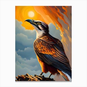 Bird Perched On A Branch 1 Canvas Print