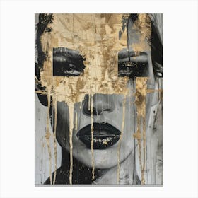 Gold And Black 25 Canvas Print