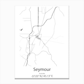 Seymour,Australia Minimalist Map Canvas Print