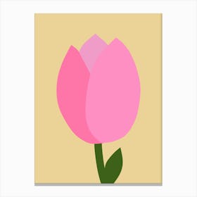 Tulip Pink And Yellow Canvas Print