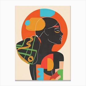 Modern Abstract Woman V Canvas Print