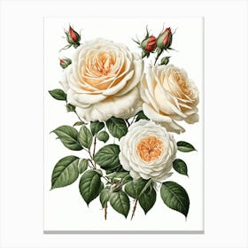 Vintage Galleria Style Rose Art Painting 17 Canvas Print