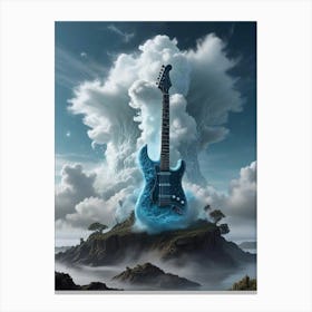 Guitar In The Clouds Canvas Print