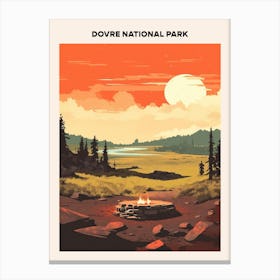 Dovre National Park Midcentury Travel Poster Canvas Print
