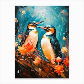 Arctic Harmony Penguin Canvas Print