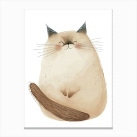 Persian Cat Clipart Illustration 2 Canvas Print