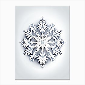 Irregular Snowflakes, Snowflakes, Marker Art 5 Canvas Print