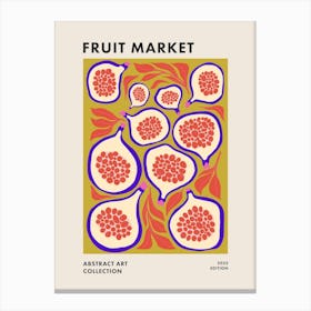 Fruit Market Colorful Abstract Kitchen Art 1 Canvas Print