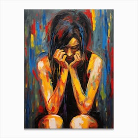 Woman In Pain Canvas Print