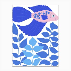 Betta Fish Ocean Collection Boho Canvas Print