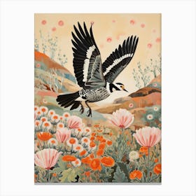 Lapwing 1 Detailed Bird Painting Canvas Print