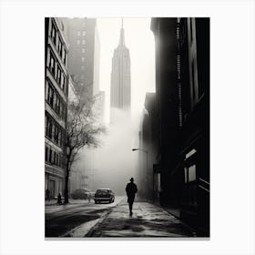 New York City, Black And White Analogue Photograph 4 Canvas Print