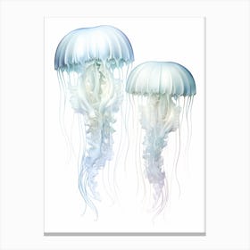 Sea Nettle Jellyfish Watercolour 2 Canvas Print