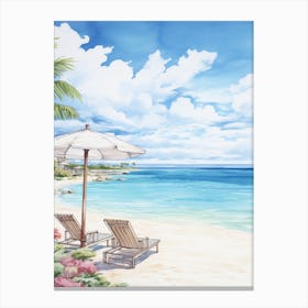 Grace Bay Beach, Turks And Caicos Islands 2 Canvas Print
