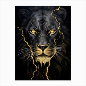 Lightning Lion Canvas Print