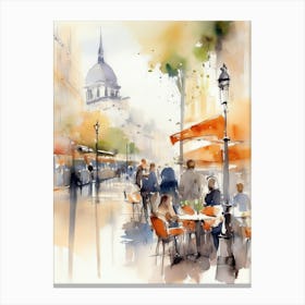 Watercolor Of Paris 5 Canvas Print