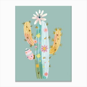 Easter Cactus Plant Minimalist Illustration 4 Canvas Print