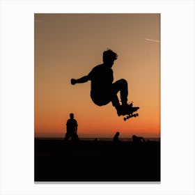 Sunset Skate Jump Venice California Canvas Print