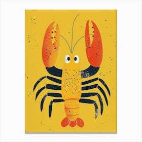 Yellow Lobster 4 Canvas Print