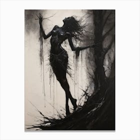 Dance With Death Skeleton Painting (33) Canvas Print