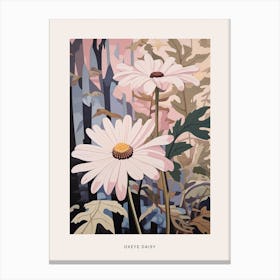 Flower Illustration Oxeye Daisy 2 Poster Canvas Print