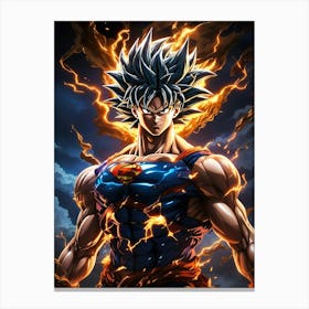 Son Goku Superman Fusion Forms Canvas Print