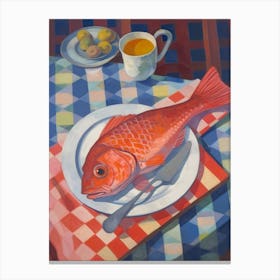 Red Snapper 2 Still Life Painting Canvas Print