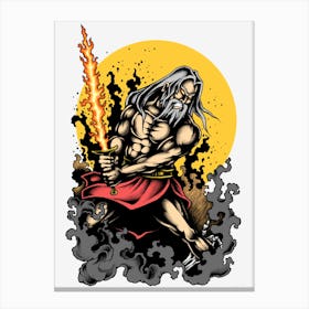 Greek God Of War Canvas Print