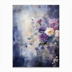 Vintage Moody Flowers 9 Canvas Print