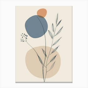 Abstract Plant Print Canvas Print