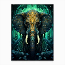 Elephant In The Jungle 2 Canvas Print
