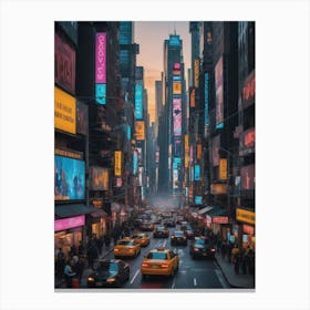 Times Square Rush Hour Canvas Print