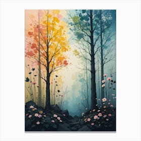 Trees In The Forest Canvas Print