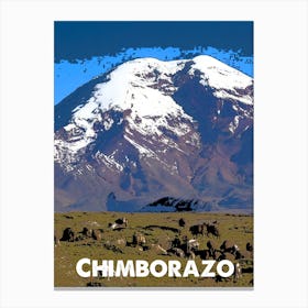 Chimborazo, Mountain, Ecuador, Andes, Nature, Climbing, Wall Print Canvas Print