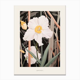Flower Illustration Daffodil 3 Poster Canvas Print