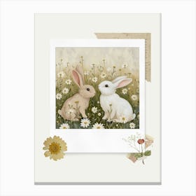 Scrapbook Bunnies Fairycore Painting 5 Canvas Print