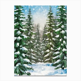 Snowy Forest Canvas Print