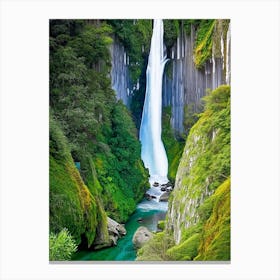Karawau Gorge Waterfalls, New Zealand Majestic, Beautiful & Classic (2) Canvas Print