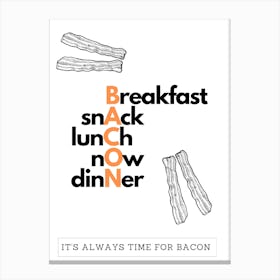 Bacon Time Canvas Print
