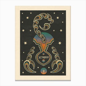 Scorpio Zodiac Star Sign  Canvas Print
