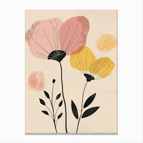 Dresden Flower Market Boho Minimalist Style Canvas Print