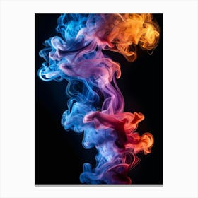Smoke Abstract On Black Background Canvas Print