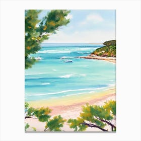 Dunsborough Beach, Australia Contemporary Illustration   Canvas Print