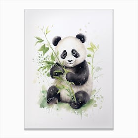 Panda Art Crafting Watercolour 2 Canvas Print