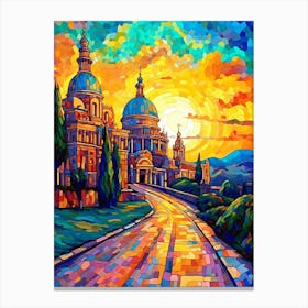 Dolmabahe Palace Pixel Art 1 Canvas Print