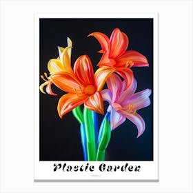 Bright Inflatable Flowers Poster Amaryllis 4 Canvas Print