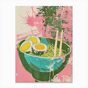 Ramen Duotone Silkscreen 2 Canvas Print