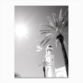 Djerba, Tunisia, Black And White Photography 2 Canvas Print